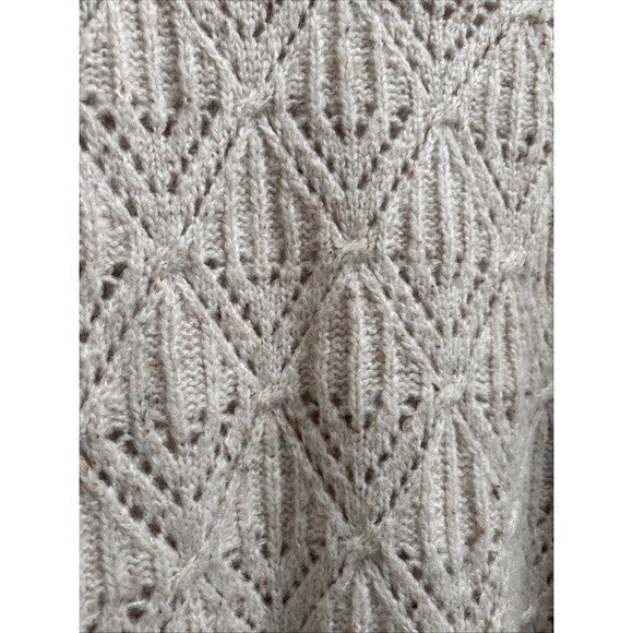 Old Navy Oatmeal Knit Sweater Ruffle Sleeve Size XL - Picture 3 of 8